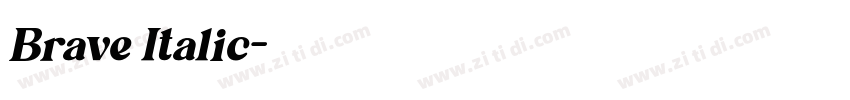 Brave Italic字体转换 Brave Italic字体转换